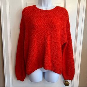 Red Knit yes lola sweater